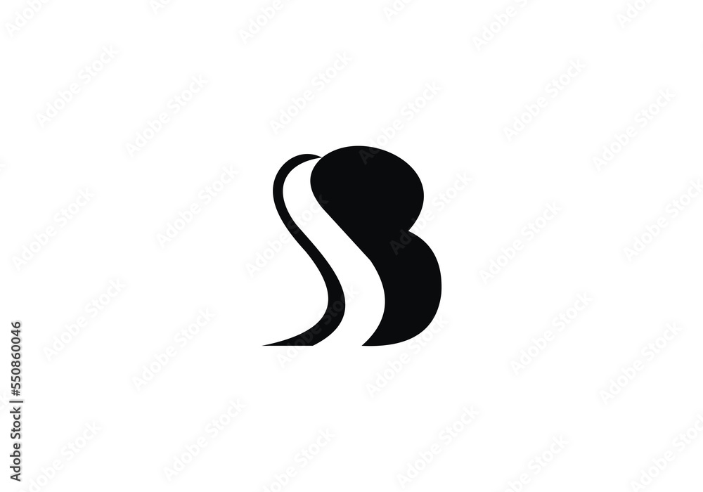 logo letter initial SB or BS initial company icon business background illustration logo letter initial SB or BS initial company icon business background illustration