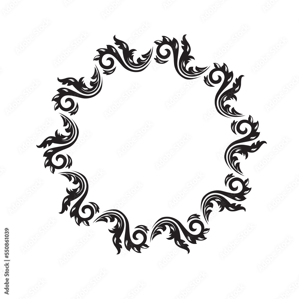 Round frame art deco Elegant vector for element design in Eastern style Floral border Lace illustration. Round frame art deco Elegant vector for element design in Eastern style Floral border Lace illustration.