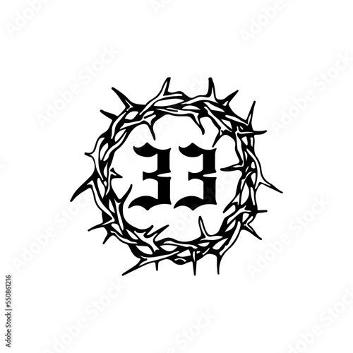vector illustrator round shaped barbed wire