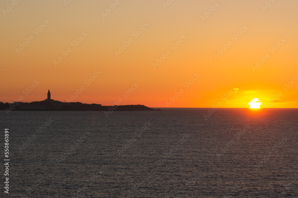 Puesta de sol en A Coruña