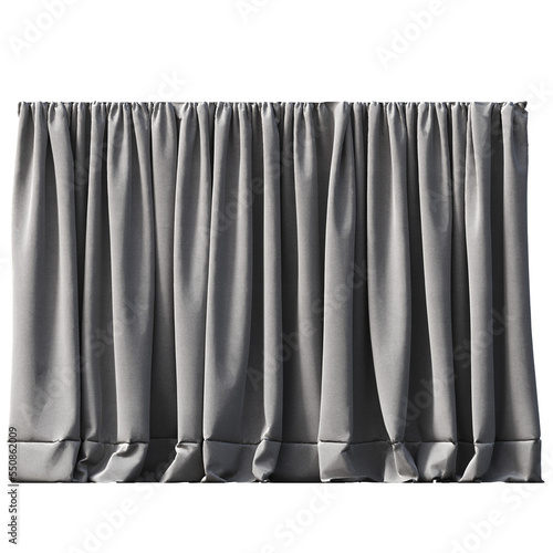 curtain isolated on a transparent background, interior furniture, 3D illustration, cg render 