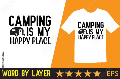 Camping t shirt vector design