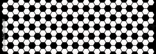 Embossed white hexagon on black backgrounds. Abstract pattern football. Abstract tortoiseshell. Abstract honeycomb