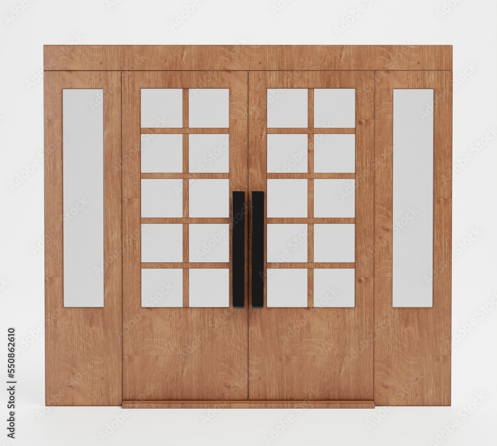 Realistic 3D Render of Double Door Realistic 3D Render of Double Door