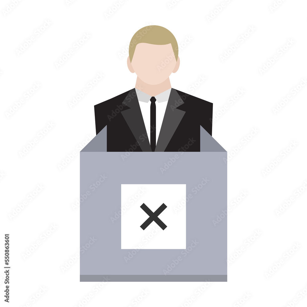 man voter with cross mark at polling station ep02 man voter with cross mark at polling station ep02