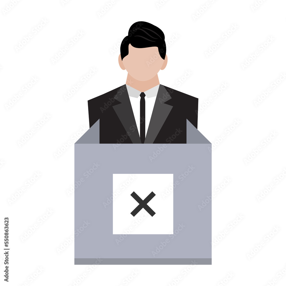 a man voter with cross mark at polling station ep05 a man voter with cross mark at polling station ep05