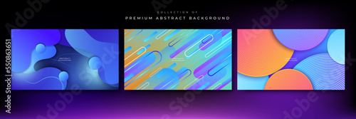 Modern abstract background template with colourful geometric and wavy shapes. Vector illustration abstract graphic design banner pattern presentation background wallpaper web template.