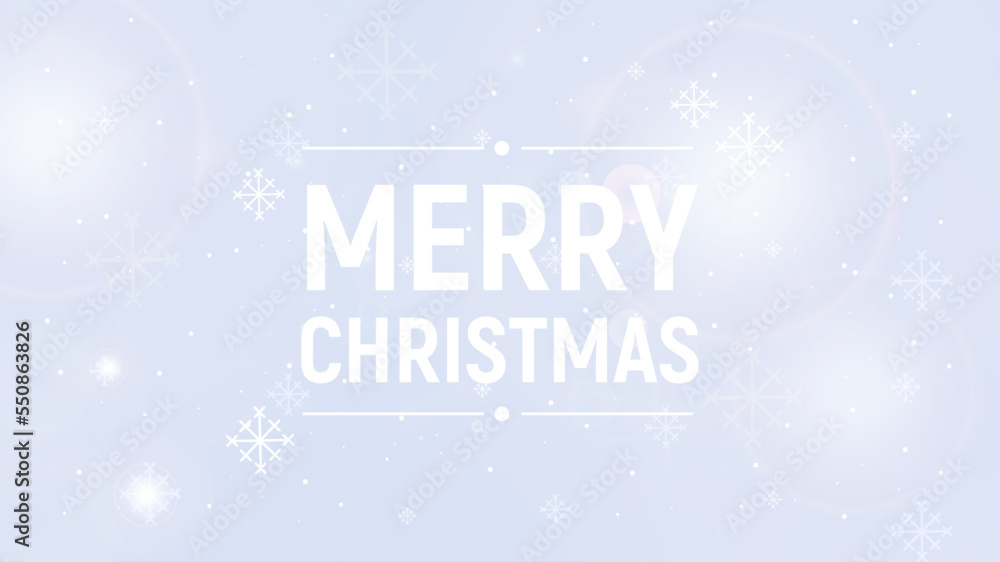 background new year with text Merry Christmas banner design bright snow wallpaper