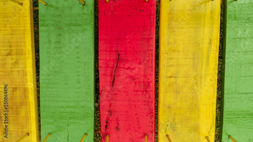 Colorful painted wooden plank surface texture © Ricky Kurniawan