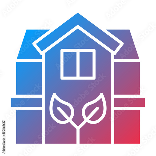Eco House Icon Style
