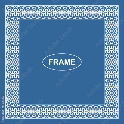 Vintage ornamental vector frame. Vector illustration template for design