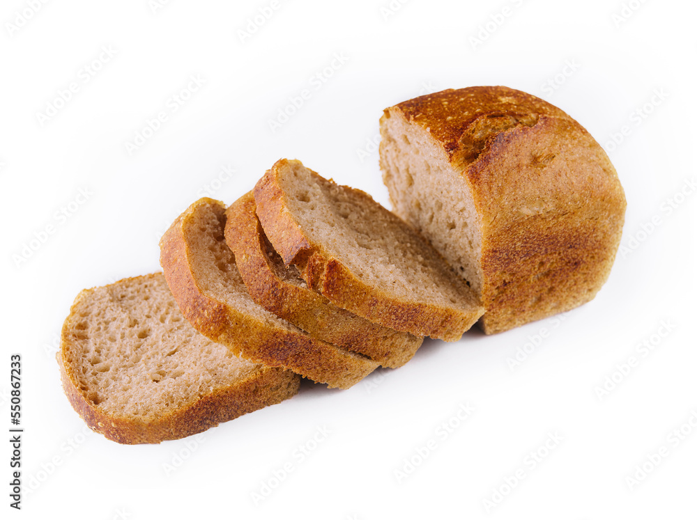 Whole wheat bread isolated on white Whole wheat bread isolated on white