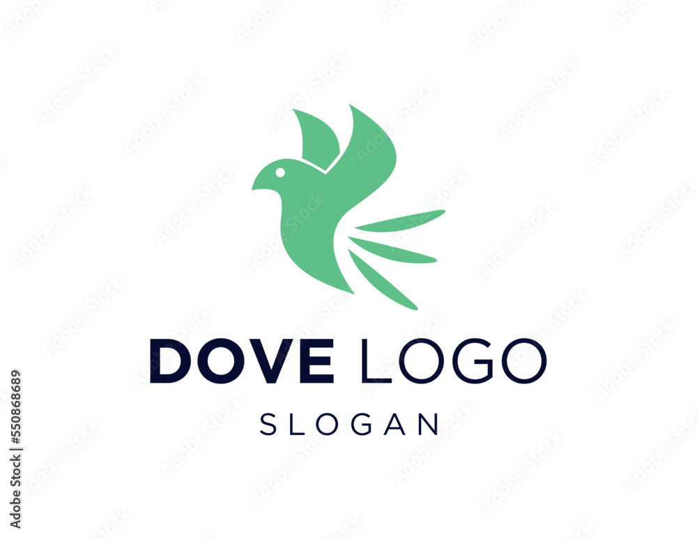 Logo design about Dove on a white background. created using the CorelDraw application.