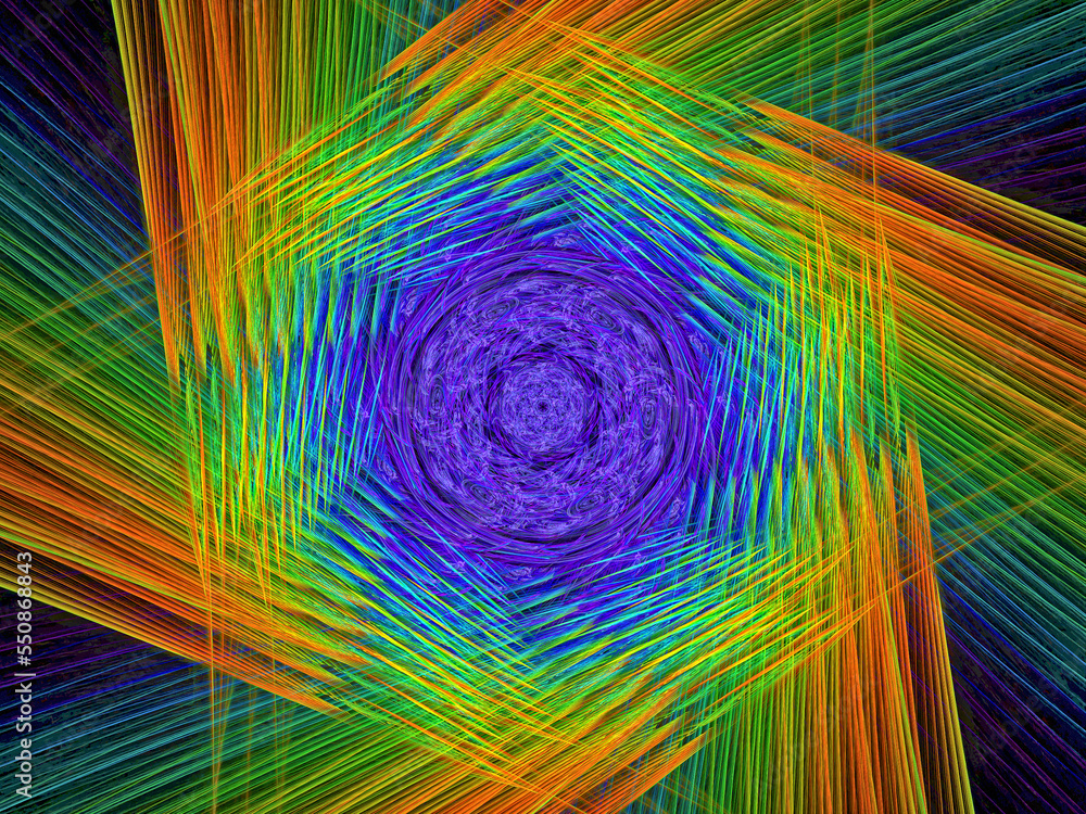 Obraz premium Abstract multicolored fractal. 3D rendering.