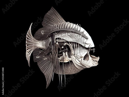 Mechanical steampunk fish s...