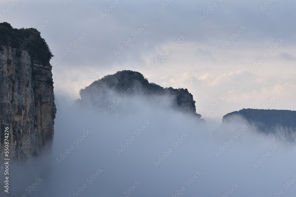 mist over the mountains