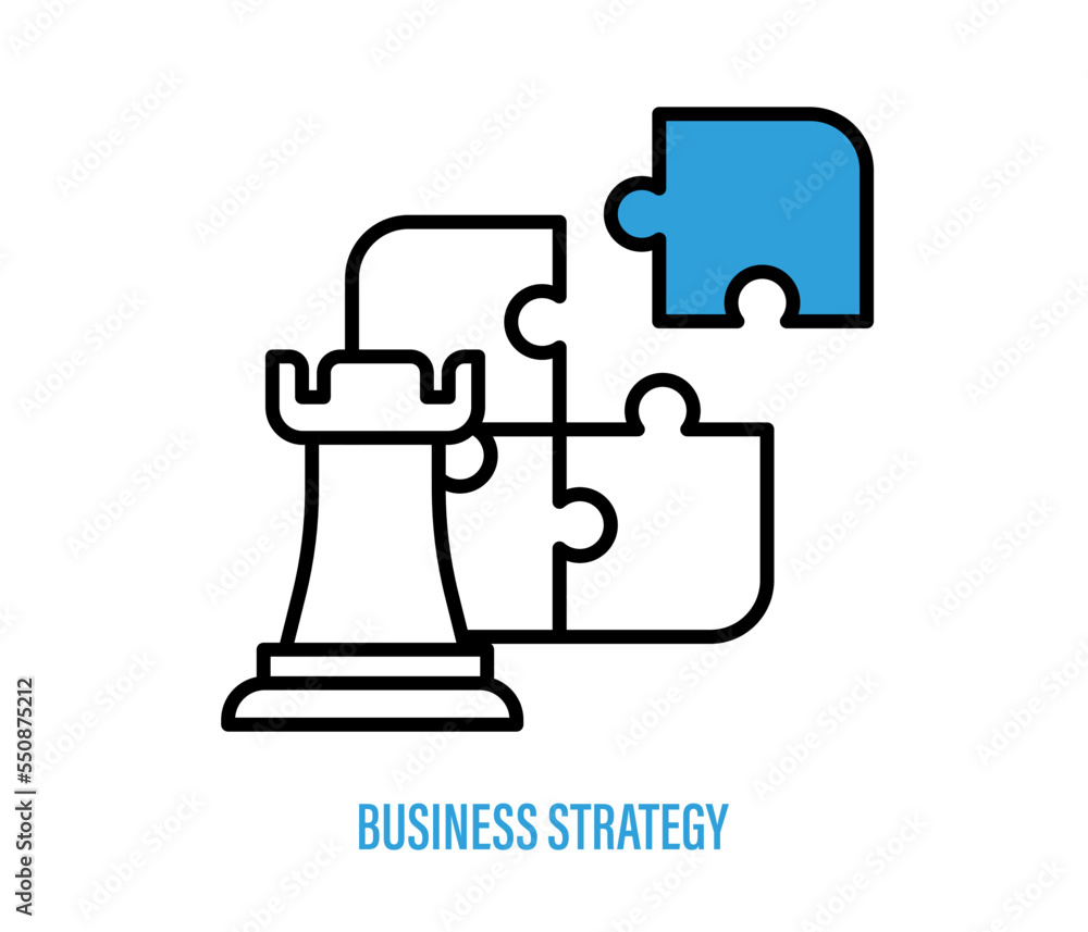 business strategy. jigsaw and chess piece. vector
business strategy. jigsaw and chess piece. vector