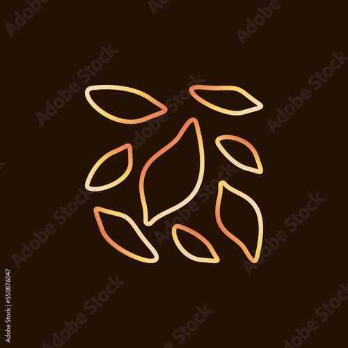 Trematoda vector Flukes concept yellow line icon