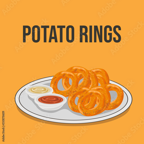 Vector illustration of potato rings