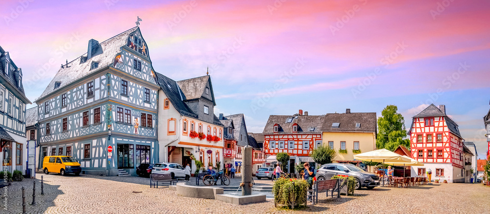 Marktplatz, Bad Camberg, Hessen, Deutschland 