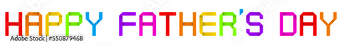 Vector concept or conceptual paper origami font forming  the HAPPY  FATHER`S  DAY  text isolated on white background as a metaphor for love and family, celebration, connection and happiness