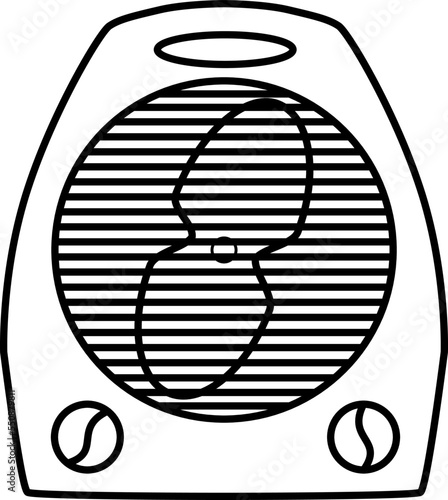 Obraz na płótnie Portable fan heater vector image w salonie