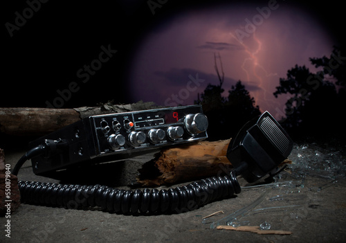 Channel 9 on a CB radio after storm damage photo