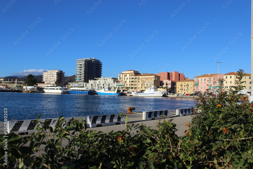 The beautiful city on portoferraio, isola di elba