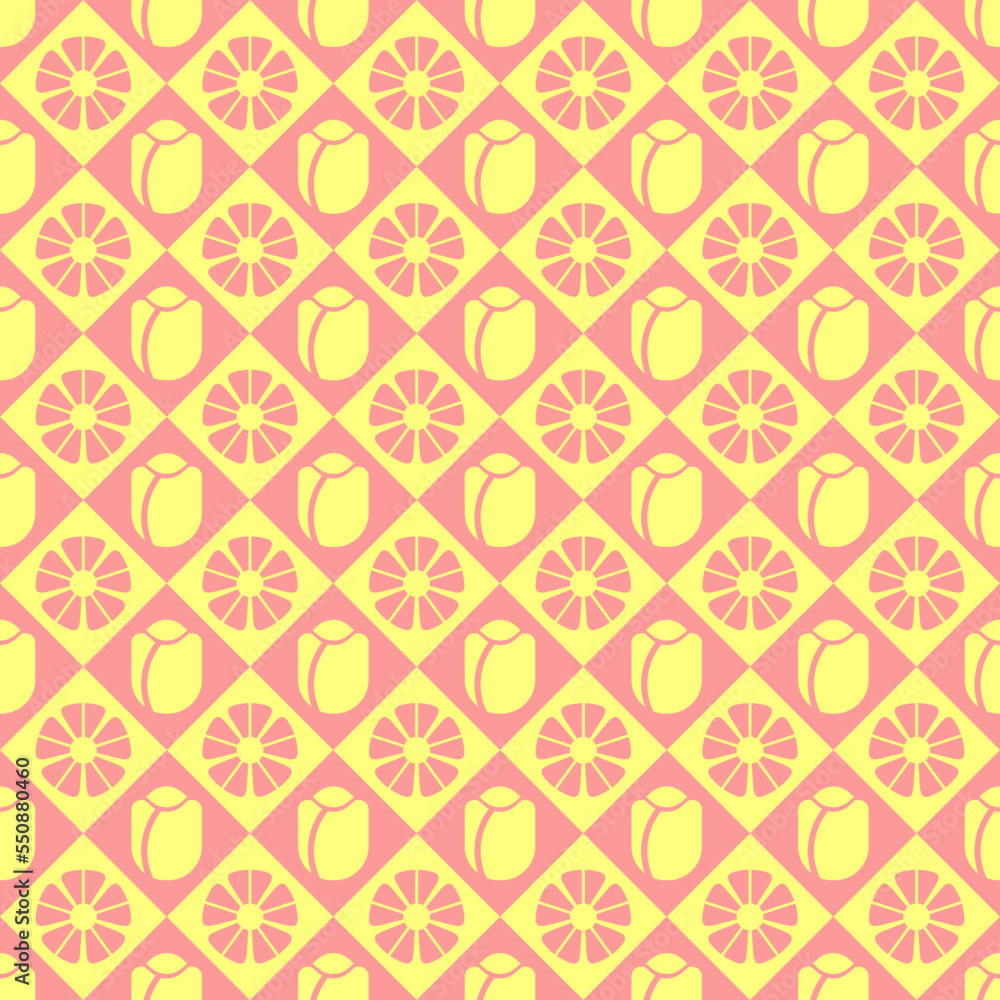 Seamless pattern floral geometric