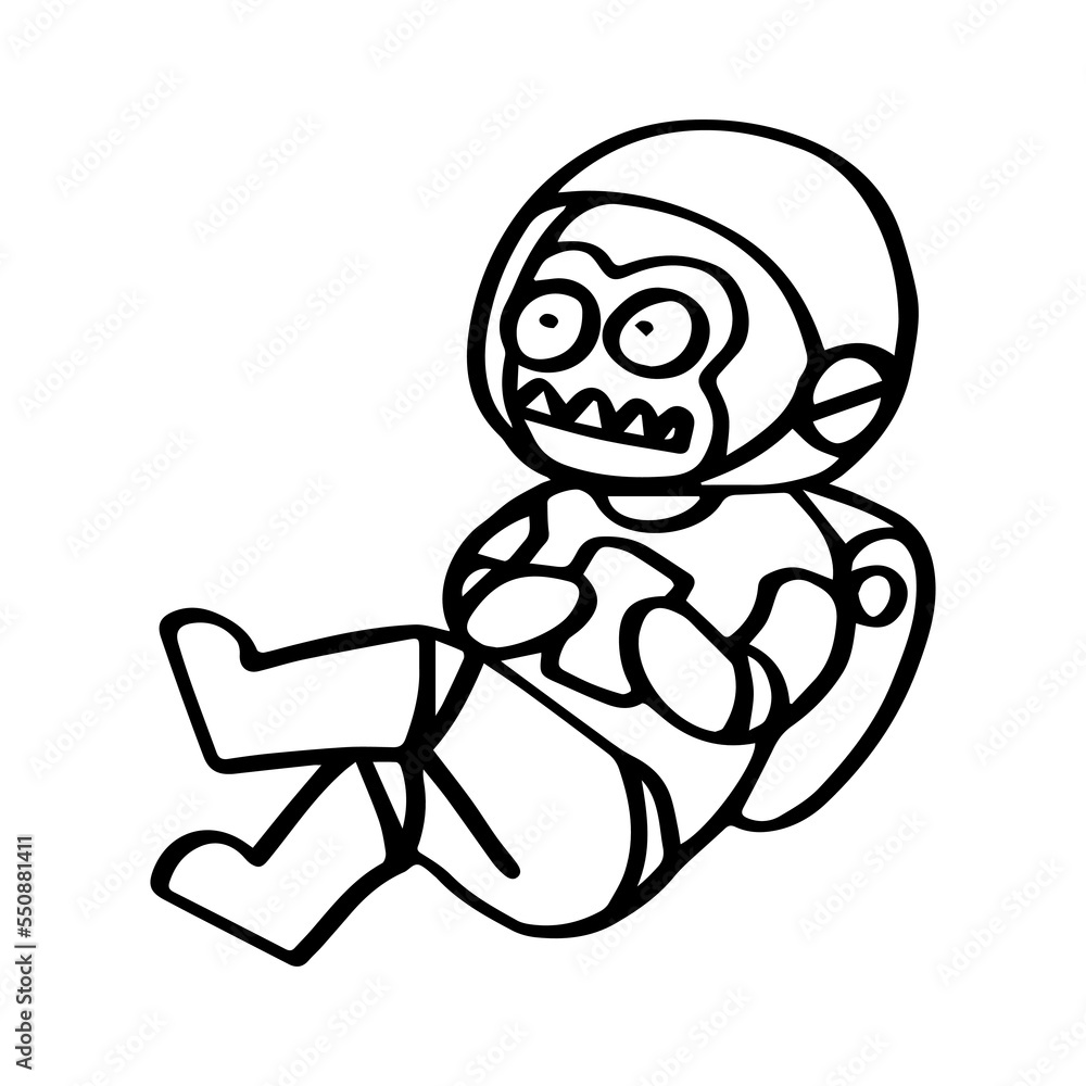 Apes wearing astronaut suits hovering casually in Space Apes wearing astronaut suits hovering casually in Space