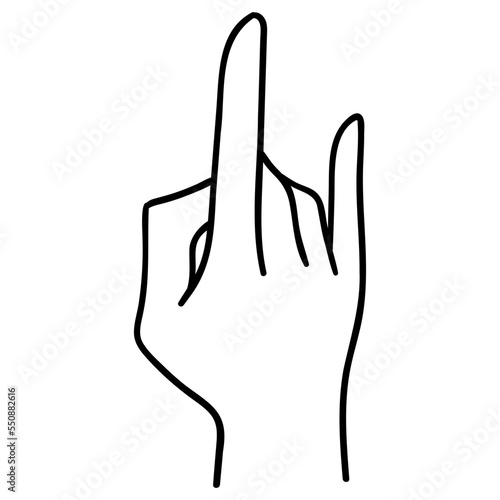 backhand rock gesture
