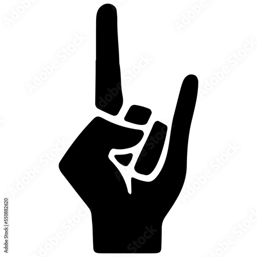 hand rock gesture