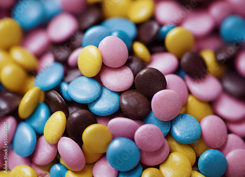 colorful candy background close up 