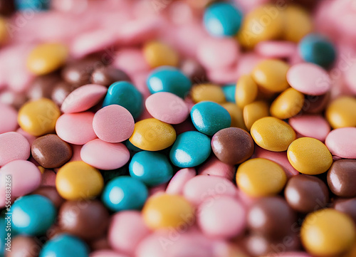 colorful candy background close up 