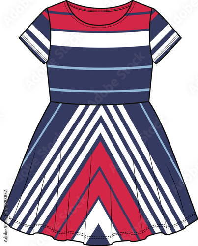 WOMEN AND GRILS WEAR LONG  DRESS ILLUSTRATION VECTOR