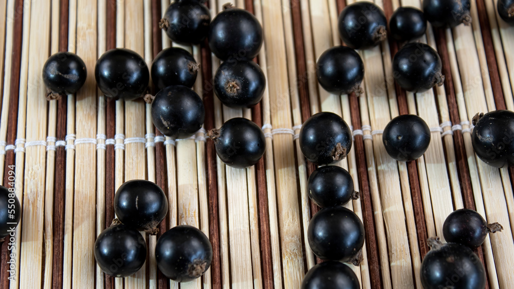 Close-up. Ripe juicy blackcurrant. Summer berries. Close-up. Ripe juicy blackcurrant. Summer berries.