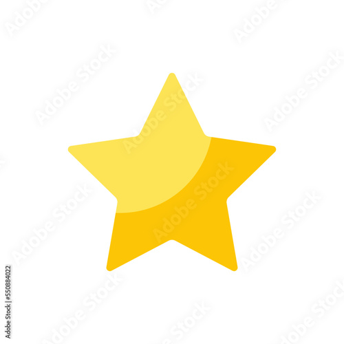 Star shape yellow icon. Star sign  symbol in vector and png.