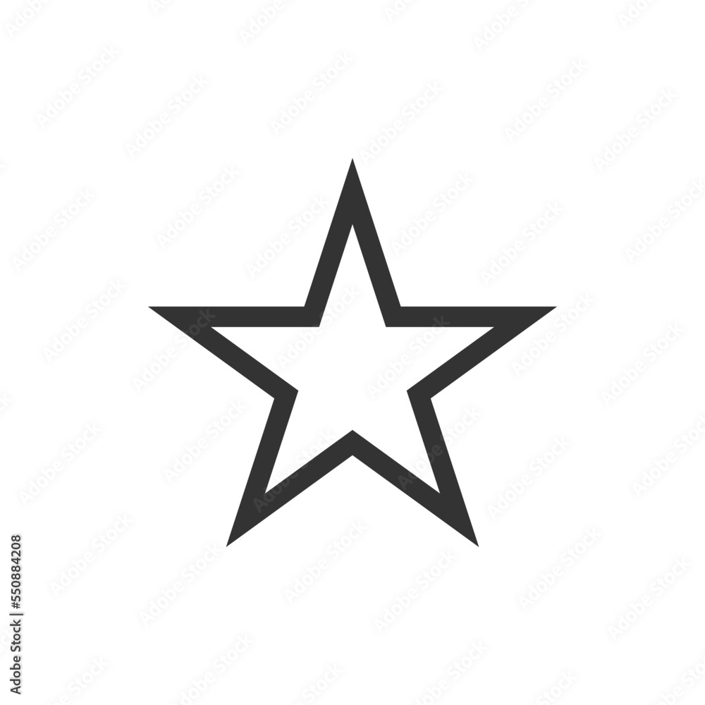 Black line star shape icon. Star silhouette symbol in vector and png Black line star shape icon. Star silhouette symbol in vector and png