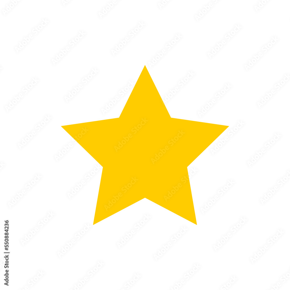 Yellow star shape icon. Star silhouette symbol in vector and png Yellow star shape icon. Star silhouette symbol in vector and png