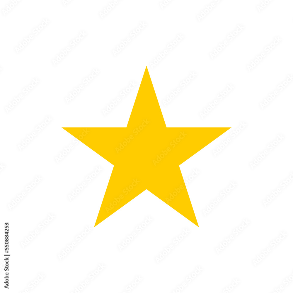 Yellow star shape icon. Star silhouette symbol in vector and png Yellow star shape icon. Star silhouette symbol in vector and png