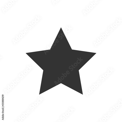 Black star shape icon. Star silhouette symbol in vector and png