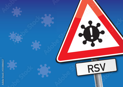 Achtung RSV - Respiratorische Synzytial-Virus-Infektionen Symbolbild