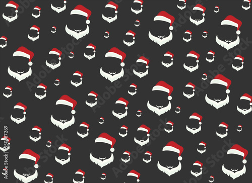 seamless pattern with santa christmas