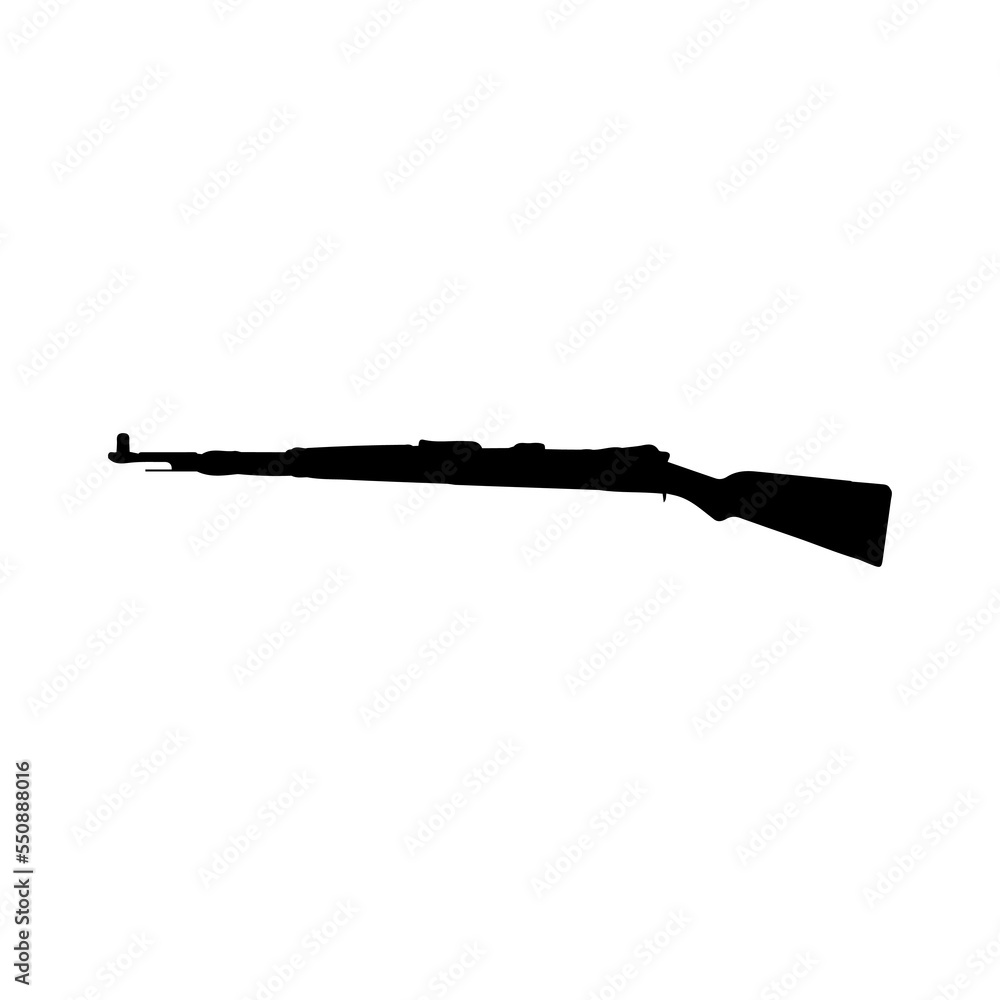 Assault riffle icon. Simple style no war poster background symbol. Gun ...