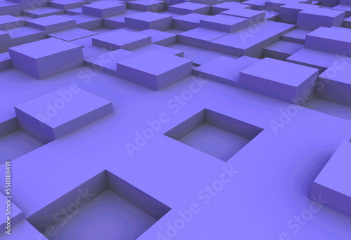 Cubes of irregular heights rendered with 3d animation  cube surface