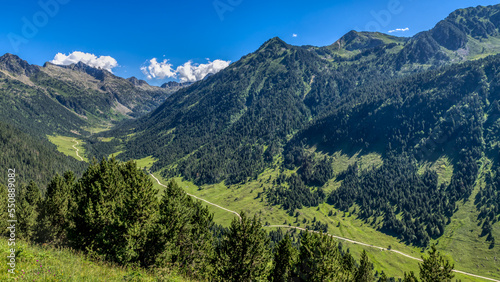 Obraz na płótnie Landscape view on Pyrenees Orientals mountains in Spain w salonie