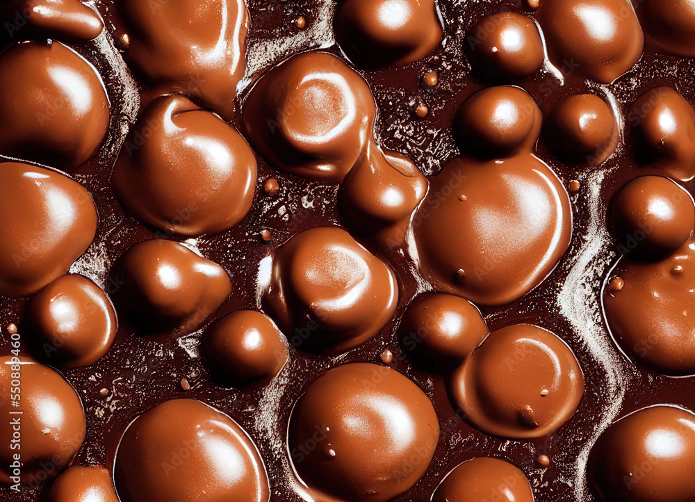 close up melted praline chocolate background close up melted praline chocolate background
