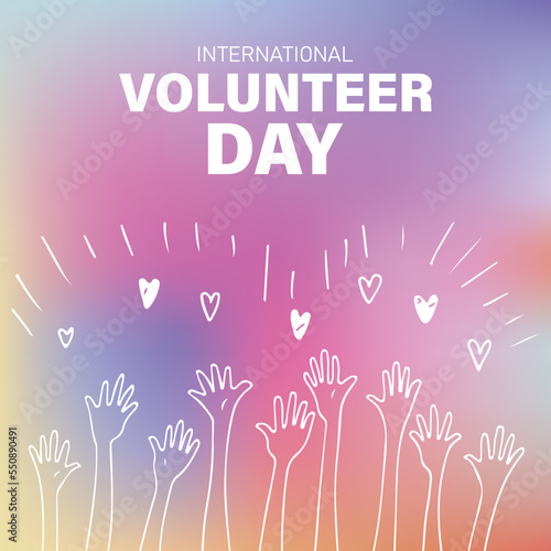 International Volunteer Day. Economic and Social Development. December 5. Holiday concept.