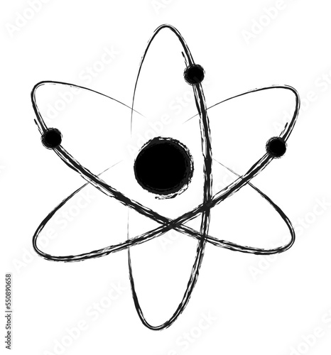 Atom rysunek szkic 