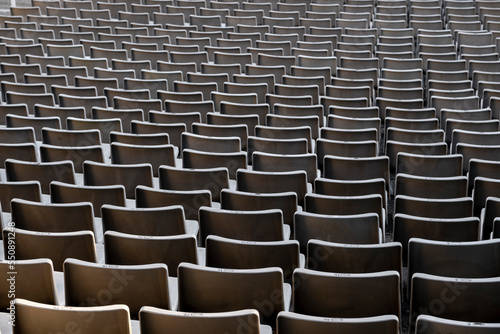 seats in an empty stadium